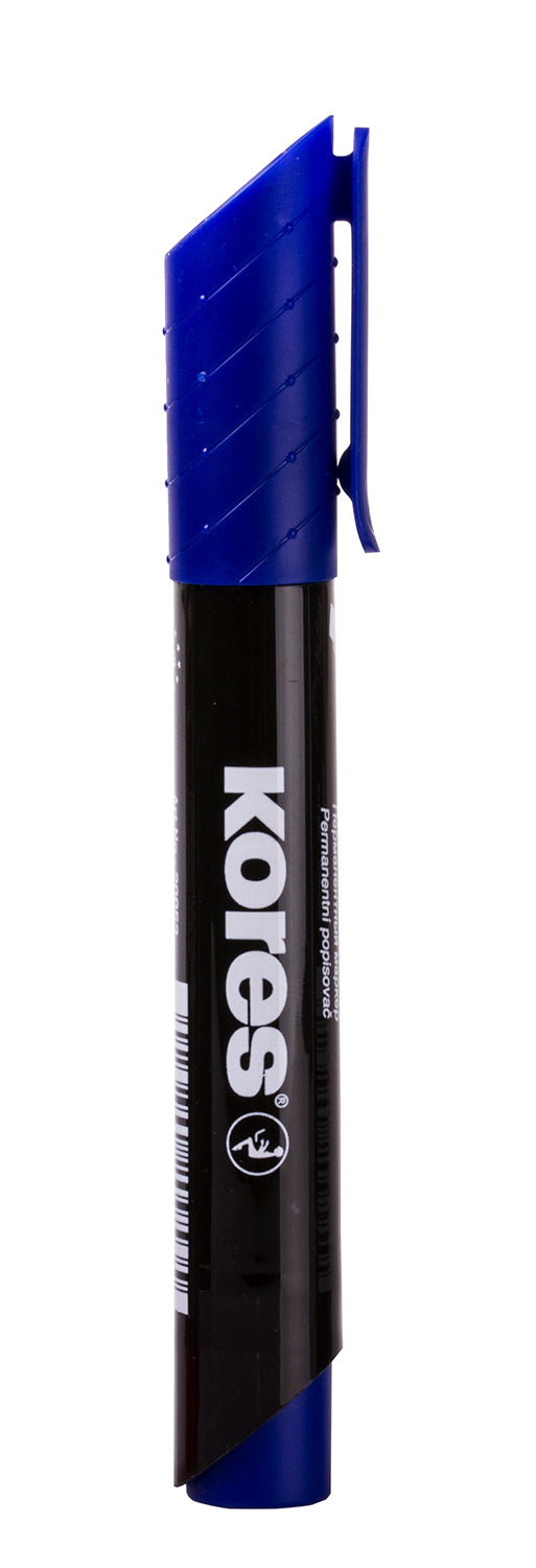 MARKER PERMANENT ALBASTRU VARF ROTUND 3MM KORES MARKER PERMANENT ALBASTRU VARF ROTUND 3MM KORES